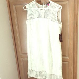 Vince Camuto White Sleeveless Dress, Size 4